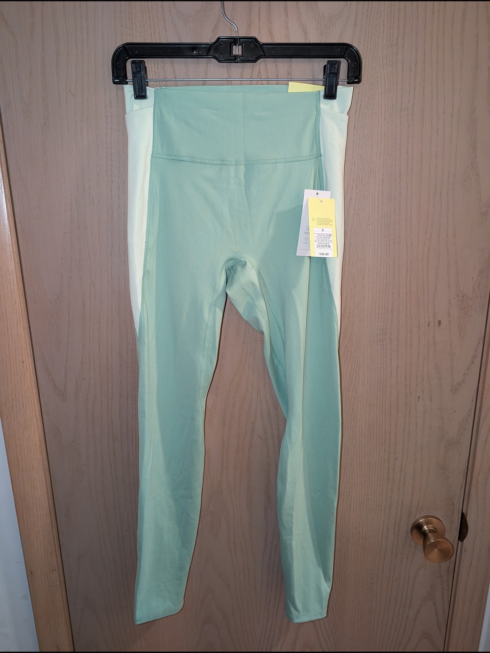 NWT all in motion Teal & Mint Colorblock Active Leggings Pair - Picture 8 of 14